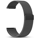 Mastten Metall Armbänder für Garmin Venu 3 2 Armband - Amazfit Balance Armband - Garmin Vivoactive 4/Forerunner 255 265 Band, Uhrenarmband 22mm für Edelstahl Magnetarmband Damen Herren, Schwarz