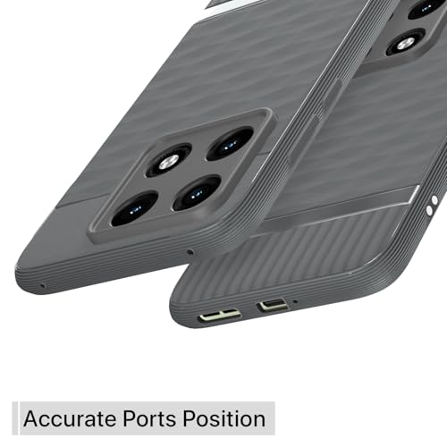 Image of Pikkme Back Cover for Motorola Moto Edge 70 Pro 5G Camera Protection 3D Hexa Cube Design Silicone Protective Bumper Case (Grey)