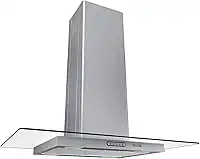 Coifa Ilha 90cm Vidro Reto Nardelli Inox