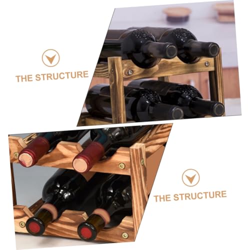 Support pour bouteilles de vin en bois pour une table chic - 5