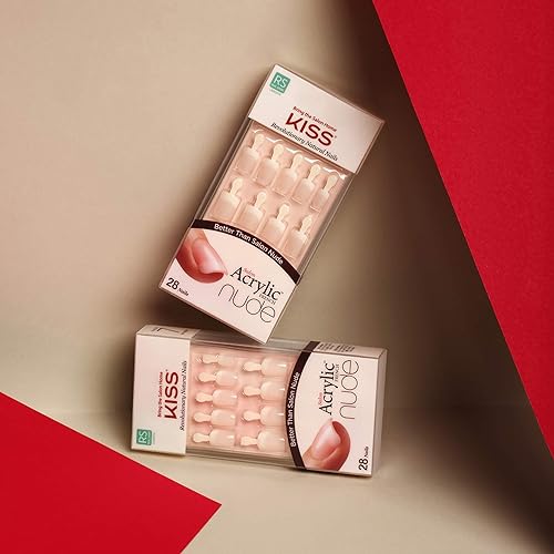 Künstliche Fingernägel Kiss Salon Acrylic French Nude – 28 Press On Kunst-Nägel