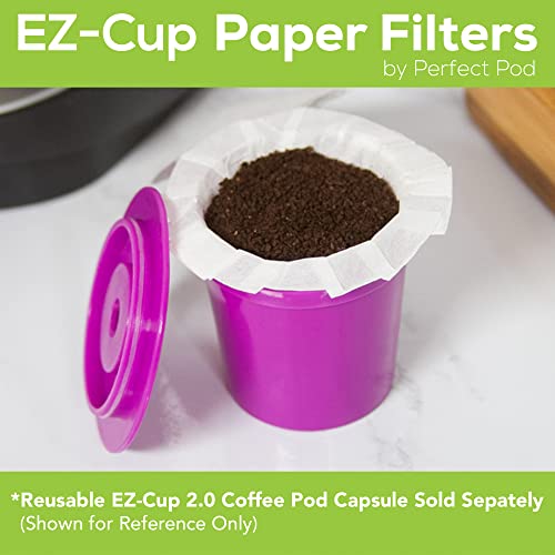 Perfect Pod EZ-Cup Disposable Paper Filters with Patented Lid Design for Reusable Coffee Pods 8-Pack (400 Filters) by PERFECT POD - Image 3