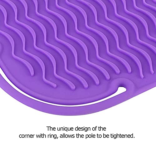 Tapete resistente al calor para rizadores eléctricos morado miniatura 5