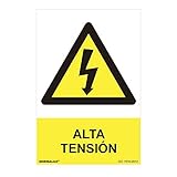 NORMALUZ SEÑAL PELIGRO ALTA TENSIÓN (PVC 0.7MM) 30X40CM