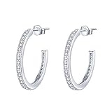 bijou brigitte ohrringe gold ✪Umweltfreundliches Material: 925 Sterling silber & handverlesene 3A-Zirkonia-Steine. Nickelfrei, hypoallergen und für immer glänzend. Sicher und bequem für Sie, um jeden normalen Tag zu tragen und es passt gut zu Kleidern, T-Shirts oder jedem Outfit.