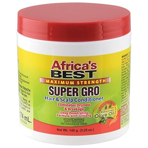 Africa's Best Maximum Strength Super Gro Hair & Scalp Conditioner, 149 g Cover