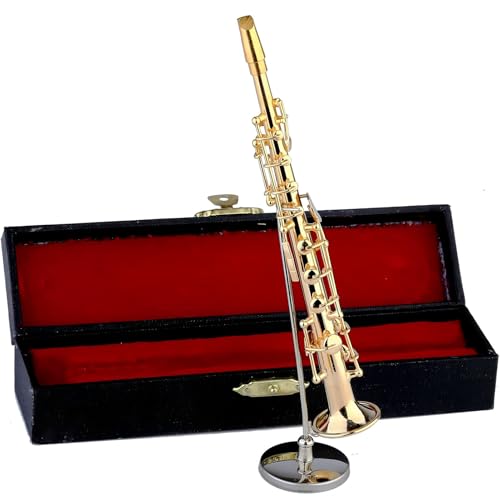 Saxophone miniature en laiton véritable pour collectionneurs et décoration de prestige