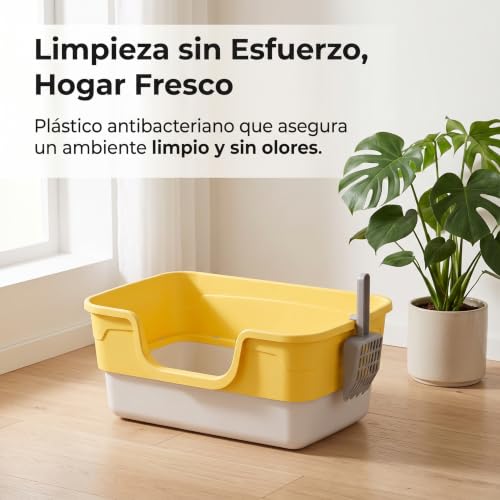 Arenero para gatos cerrado para evitar arena en el suelo y malos olores en casa 3