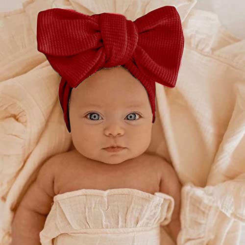 KAGAYD Girls Headbands For Hair Infants And Toddlers Oversized Bow Headband Children's Knitted Knotted Headband (C, One Size)2