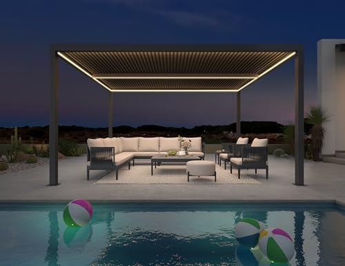 Purple Leaf integrated LED strip for 12x14 pergola
