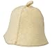 Wool Hat for Sauna "Simple White" Unisex.