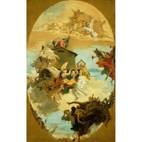 Poster Tiepolo Le miracle de la Sainte Maison de Lorette 76x101 cm deco murale