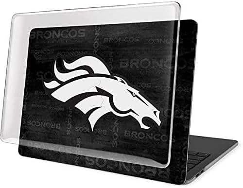Skinit Case + Skin Compatible with MacBook Pro 16in (2019-20) - Officially Licensed NFL Denver Broncos Black & White Design