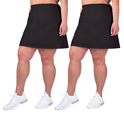 Inerzia 2 Pack Skorts Plus Size Skirts for Women High Waisted Active Skort Golf and Tennis Skirts for Women2