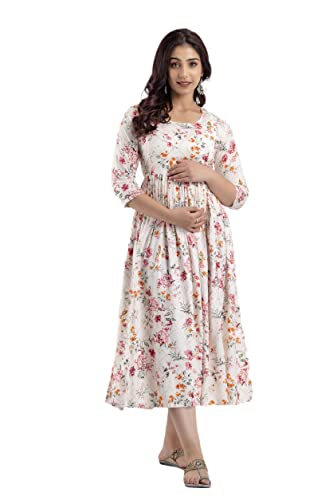 Image of New Elite Rayon Anarkali Maternity Feeding Kurti with Both Side Zipper