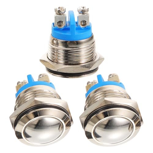 ORFOFE 3pcs Chime Button: Lighted Ringer Button Replacement Push Replacement Suite Shine Chime Push Tools Supplies 16MM