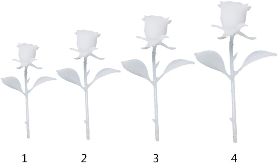 1 / 4X Simulation 3D Stereo Rose Model Crystal Epoxy Jewelry Filling Forest Landscape Filling Resin Keychain