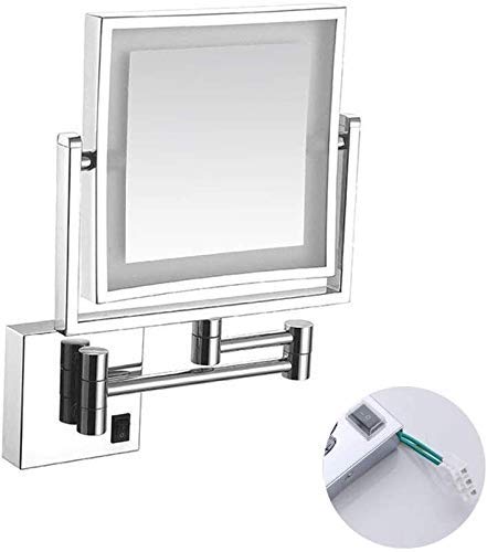 Miroir cosmétique mural LED pour une salle de bain moderne et un rasage parfait au quotidien