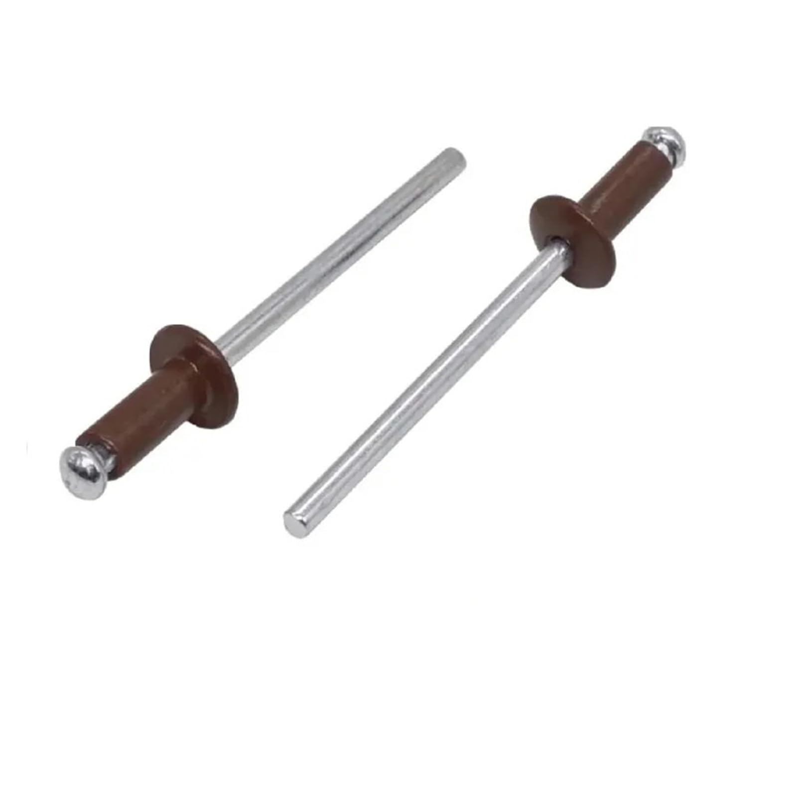 Aqxypas 50pcs RAL8014 Painted Blind Rivets Pop Head Hollow Rivets Aluminium Steel Home Decor Rivet Fasteners Hardware Rebite Dia 5/32