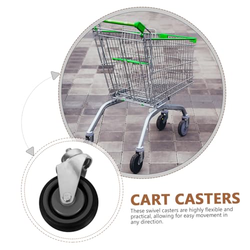 Roue de chariot TPR double roulette pivotante robuste pour caddie et chariots