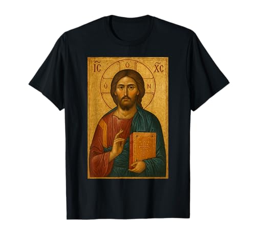 Icono De Cristo Pantocrator - Cristo Ortodoxo El Maestro Camiseta