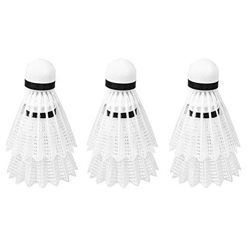 6 Stück Plastik Badmintonbälle Shuttlecock Outdoor Weiß Badminton Speed Training Federbälle Cover