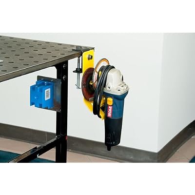 Strong Hand Tools Power Grinder Rest, Vertical Mounting Plate, Disk Holder, Holds Most 5 Grinders, C-Clamp Base, Table Edge Mount, Table Leg Mount, MGK53, Strong Hand Tools