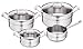 Tefal E891S7 Jamie Oliver Brushed - Set di 7 pentole con coperchio (16 cm, 20 cm, 24 cm) e casseruola (16 cm), acciaio INOX (rigenerato)