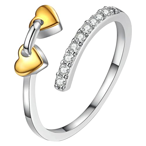 Bague de promesse cœur et oxyde de zirconium pour un cadeau romantique