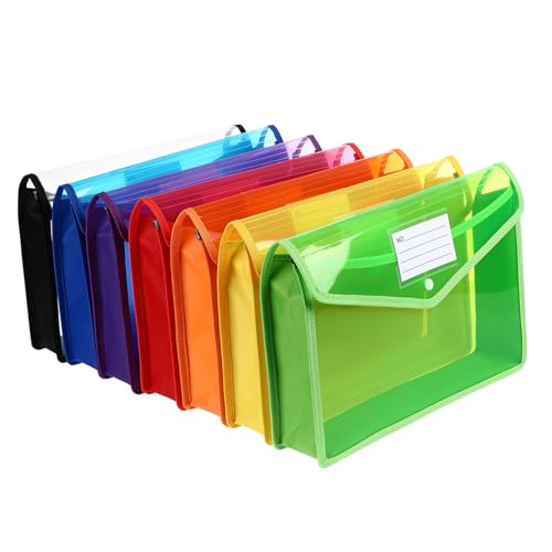 Enveloppe plastique transparente Housoutil étanche pour rapports scolaires
