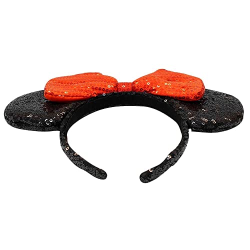 Tiara Laço Vermelho Orelhas Minnie Lantejoulas - Disney