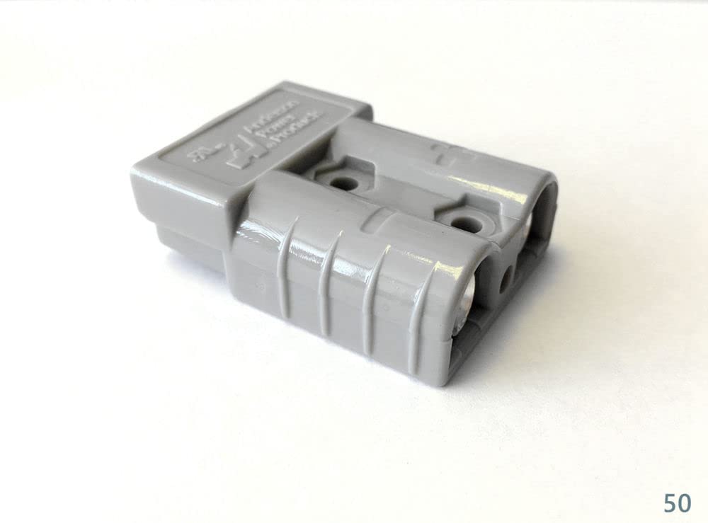 Infreecs - 2 pezzi Morsetto batteria 50A, cavo connettore Anderson da 50 cm, con cavo di collegamento batteria a O-ring da 10AWG per batteria solare moto auto Massa cavo auto ecc