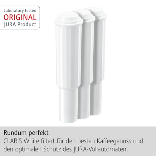 JURA original - CLARIS White Filterpatrone gegen Kalkablagerungen - TÜV-zertifizierte Hygiene - 3er-Pack - 68739