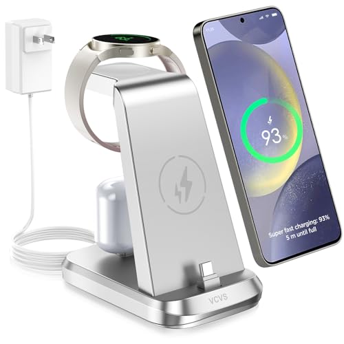 Image of VCVS Ultimate 36W Fast Charging Station - 3 in 1 Charger for Samsung Galaxy