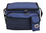 Transworld Durable Deluxe Insulated Lunch Cooler Bag (Many Colors and Size Available) (12'x10'x8 1/2', Navy)
