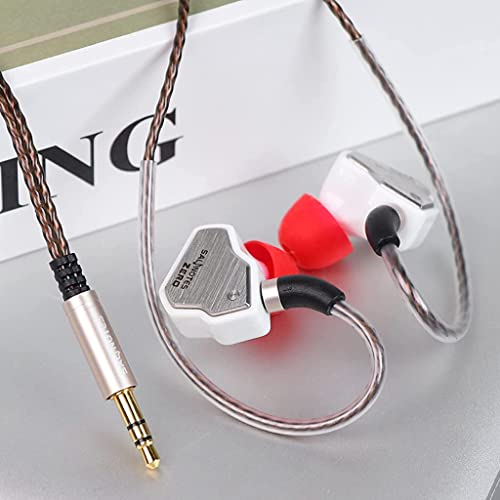 Image of Concept Kart 7Hz Salnotes Zero Wired Iem Earphone, 10Mm Dynamic Driver|Metal Composite Diaphragm|Noise Isolation|In Ear Monitor Earbuds With Detachable Ofc Cable (White, 3.5Mm With Mic)