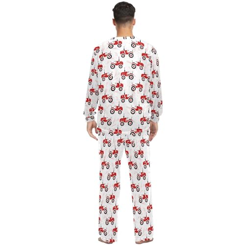 Unisex Pajama Set Old Wheeled Tractors Family Matching Long Sleeve 2 Piece Sleep Lounge Set for Men & Women4