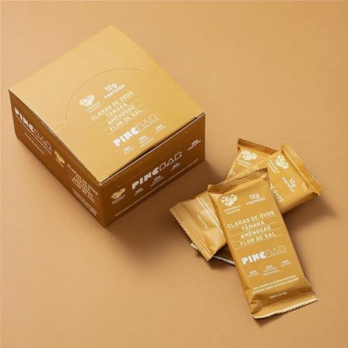 Barra de Proteína Caramelo Salgado Sem Açúcar 50g Pincbar 12 Unidades