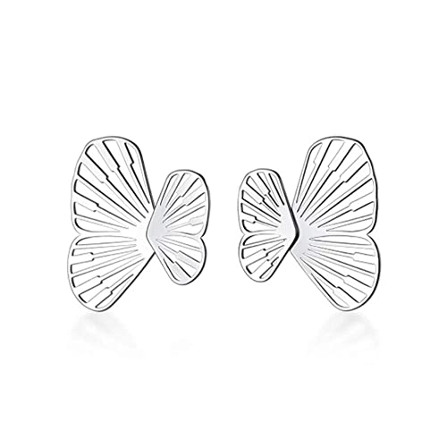 Pendientes de mariposa huecos y geométricos para mujer