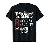 Photo Gallery brother and sister christmas nice naughty funny xmas list maglietta Photo Gallery brother and sister christmas nice naughty funny xmas list maglietta