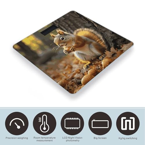 Báscula de baño digital con pantalla LCD y vidrio templado miniatura 3