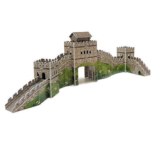 Runsong Creative 3D Puzzle Paper Model Great Wall Diy Fun & Educational Toys World Great Architecture Series, 28 Pcs #TOP3