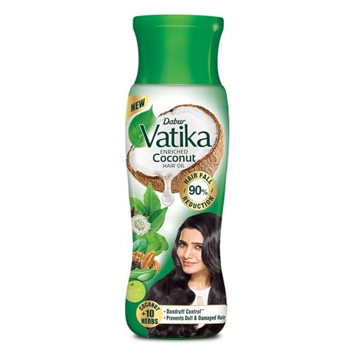 Dabur Vatika Enriched Coconut Hair Oil - 275 ml | For Strong, Thi...