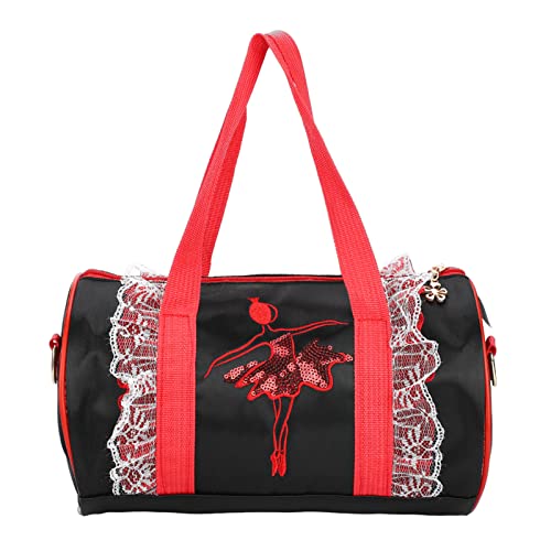 Bolso de baile de ballet para niñas, bolsa deportiva infantil espaciosa con lentejuelas