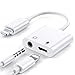 Produktbild Kopfhörer Adapter für iPhone Adapter Aux Kabel 3,5mm Klinke Kopfhöreradapter Aux Audio Klinkenstecker Musik für iPhone 7/7 Plus/8/8 Plus/X/XS/XR/XS MAX/11/11 Pro Earbud Splitter Unterstützung All iOS