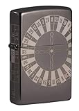 Zippo Sturmfeuerzeug - Roulette, Black Ice, Laser 360° - Nachfüllbar - Wiederverwendbar - Windfestes Design - Geschenkbox - Made in USA