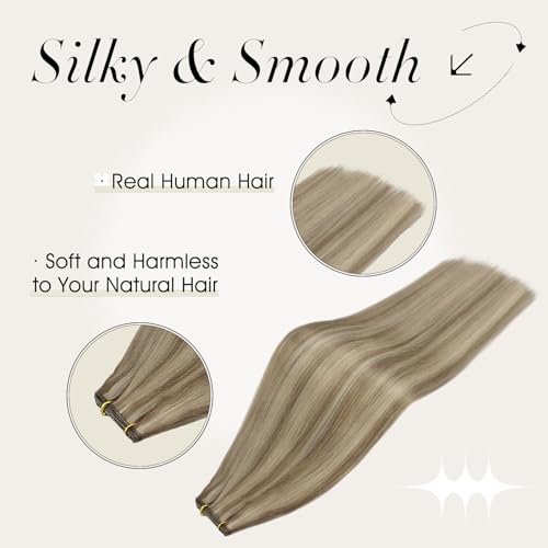 Image of Full Shine Genius Weft Hair Extensions Sew In Bundles for Women 20 Inch 60G