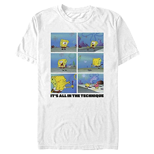 T-Shirt Homme Nickelodeon Technique de Soufflage col rond anti-déformation