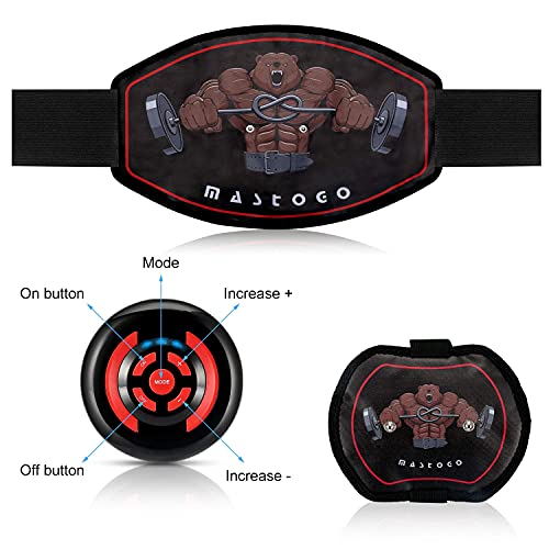 Mastogo Electronic Abs Toning Training Belt - 9 Modes Pulse Abdominal Stomach Machine Ems Waist Trimmer Equipment Ab Fitness Workout Stimulator For Men Women Belly Arm Leg Muscle Pain Relief Device #TOP5