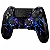 BJXOZ Wireless Controller per PS4 Controller, con Doppia Vibrazione, USB-C Porta, Sensore a 6 Assi, Touchpad e Jack Audio, Altoparlante, 100 …